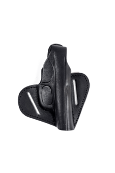Кобура Хольстер поясная (Патруль ПМ 50)   Кобура Хольстер на пистолет Макарова поясная (Патруль), кожа, чёрного цвета  