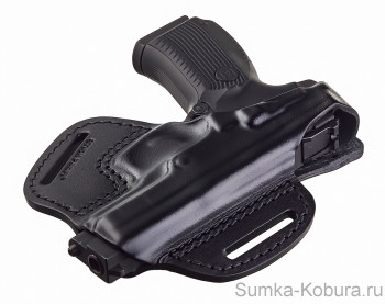Кобура поясная для пистолета Ярыгина (после 2011 г.) (модель №12) Кобура поясная, натуральная кожа, закрытая, с двумя ушами и дополнительной шлёвкой