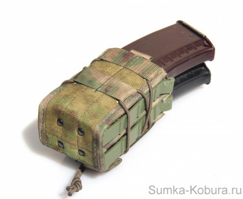 Подсумок двойной Double Fast для магазинов АК FASTCLIP MOLLE SYSTEM (18416) Открытый двойной подсумок Duble Fast с пластиковым каркасом для 2-х магазинов АК