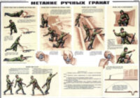 Плакат «Метание ручных гранат» (1991 г.)