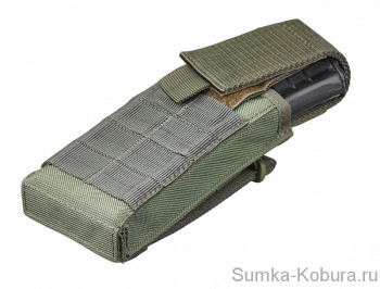 Подсумок модульный №2 для магазина АК Подсумок модульный №2 для магазина к автомату Калашникова, с целью ношения на поясном ремне либо на разгрузочном снаряжении MOLLE, других сходных системах, оснащенных PAL-ячейками.
