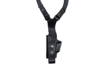 Кобура Хольстер для пистолета МР353 наплечная вертикального ношения (модель V1)   Кобура Хольстер для пистолета МР353 наплечная вертикального ношения (модель V1) кожа, чёрного цвета.