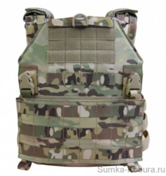 Разгрузочная система Plate Carrier (облегченный) Облегчённый вариант Plate Carrier с возможностью установить дополнительные камербанды и напашную сумку.