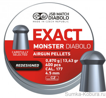 JSB Diabolo Exact Monster Redesigned 4,52 мм 0,870 гр (400 шт.) 