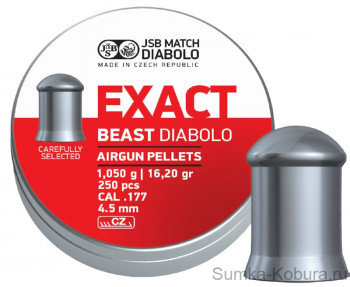 JSB Diabolo Exact Beast 4,52 мм 1,050 гр (250 шт.) JSB Diabolo Exact Beast 