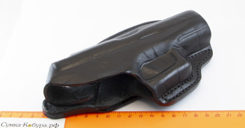 Кобура Хольстер для ПМ поясная (модель D) Кобура Хольстер на пистолет Макарова, поясная (модель D), кожа, чёрного цвета